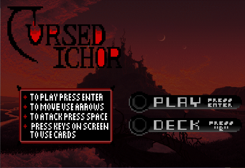 Cursed Ichor title screen